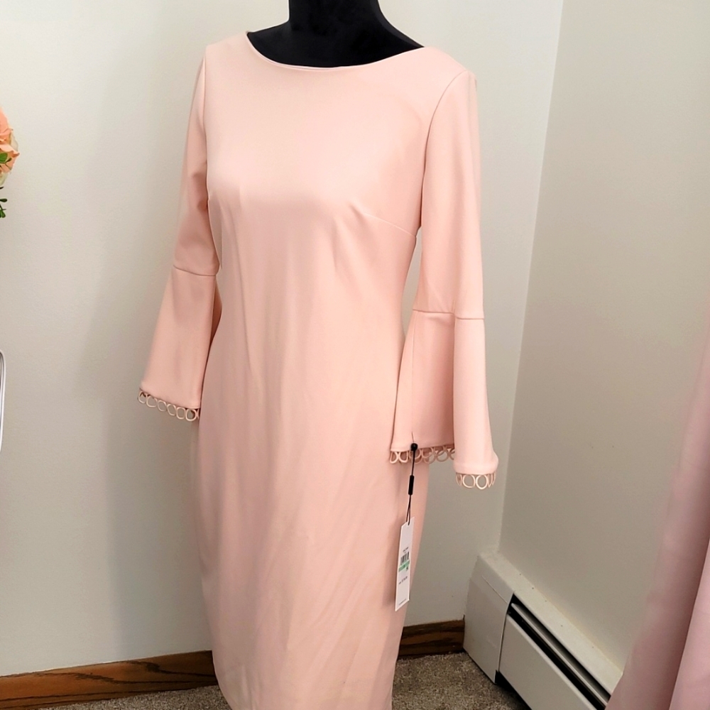 NWT CALVIN KLEIN blush pink dress